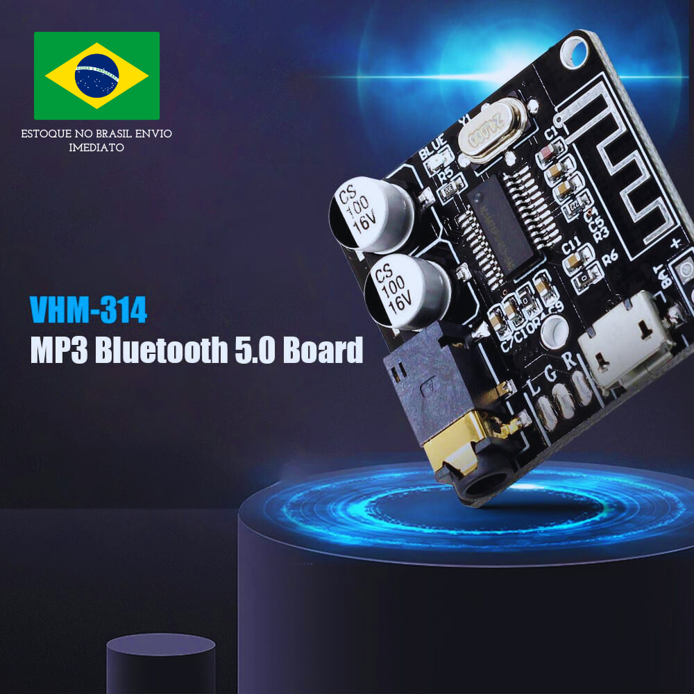PLAQUINHA BLUETOOTH PLACA DE AUDIO MP3 CONEXÃO 5.0 PLACA BLUETOOTH