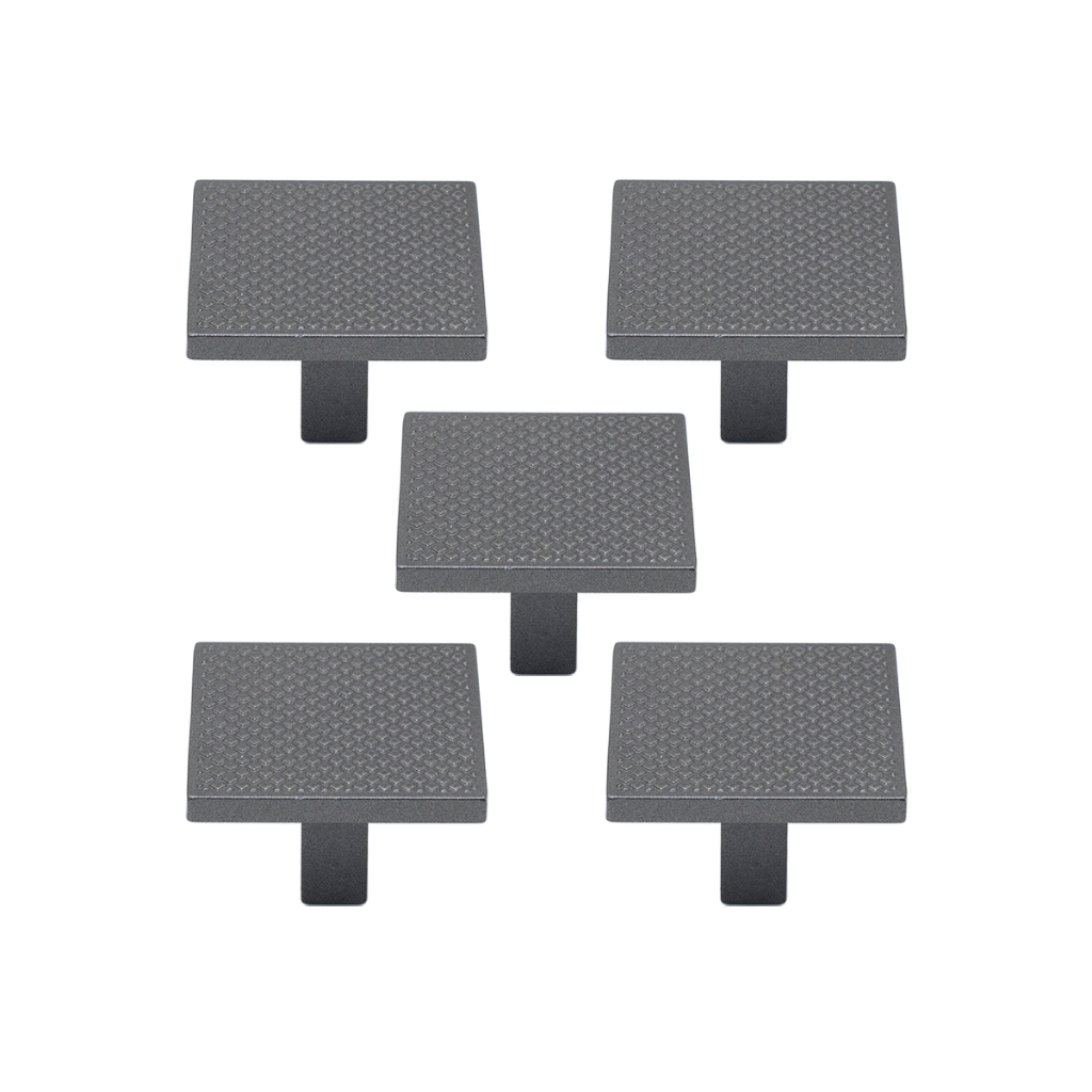 5 Peças Puxador Quadrado P/ Moveis Gaveteiro Cômoda 3,5cm