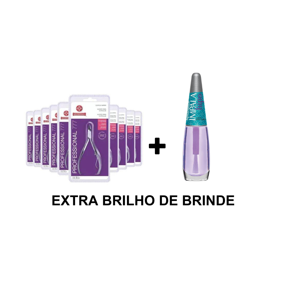 KIT 10 ALICATES DE CUTÍCULA 777 PROFESSIONAL INOX