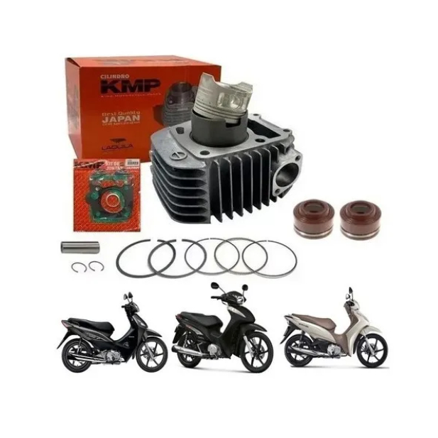 Kit Cilindro Motor Kmp Honda Biz 125 Ks Es Ex 2009 A 2022