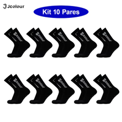 Jcolour Kit 10 Meias pro socks Esportivas De Futebol Por Atacado Para Profissionais Antiderrapantes