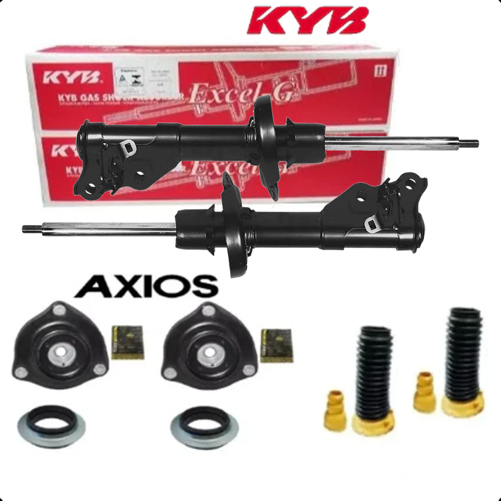 Kit completo suspensão dianteira Par amortecedor Kayaba + Coxim Axios + Kits para Honda New Civic