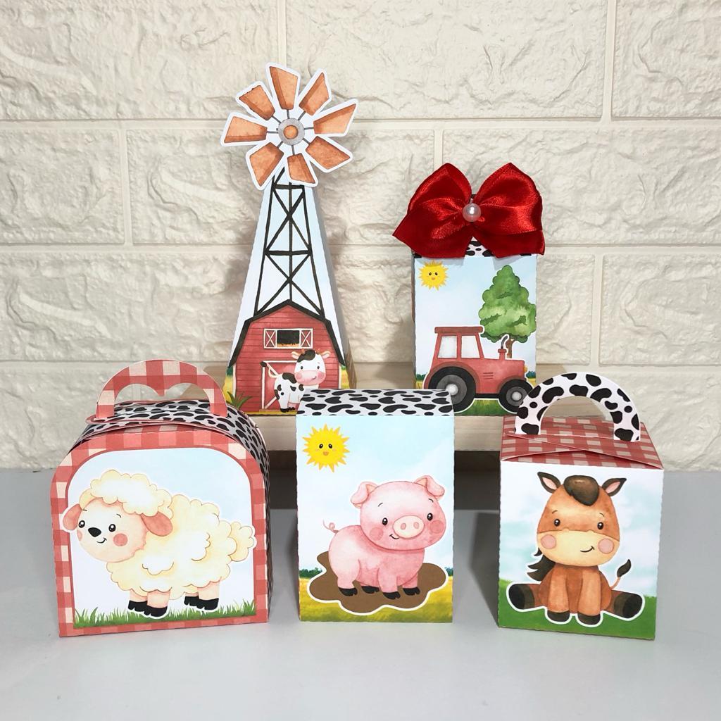 Kit Lembrancinha Personalizada Fazendinha Vermelho, Aniversário Personalizados Fazendinha Vermelho