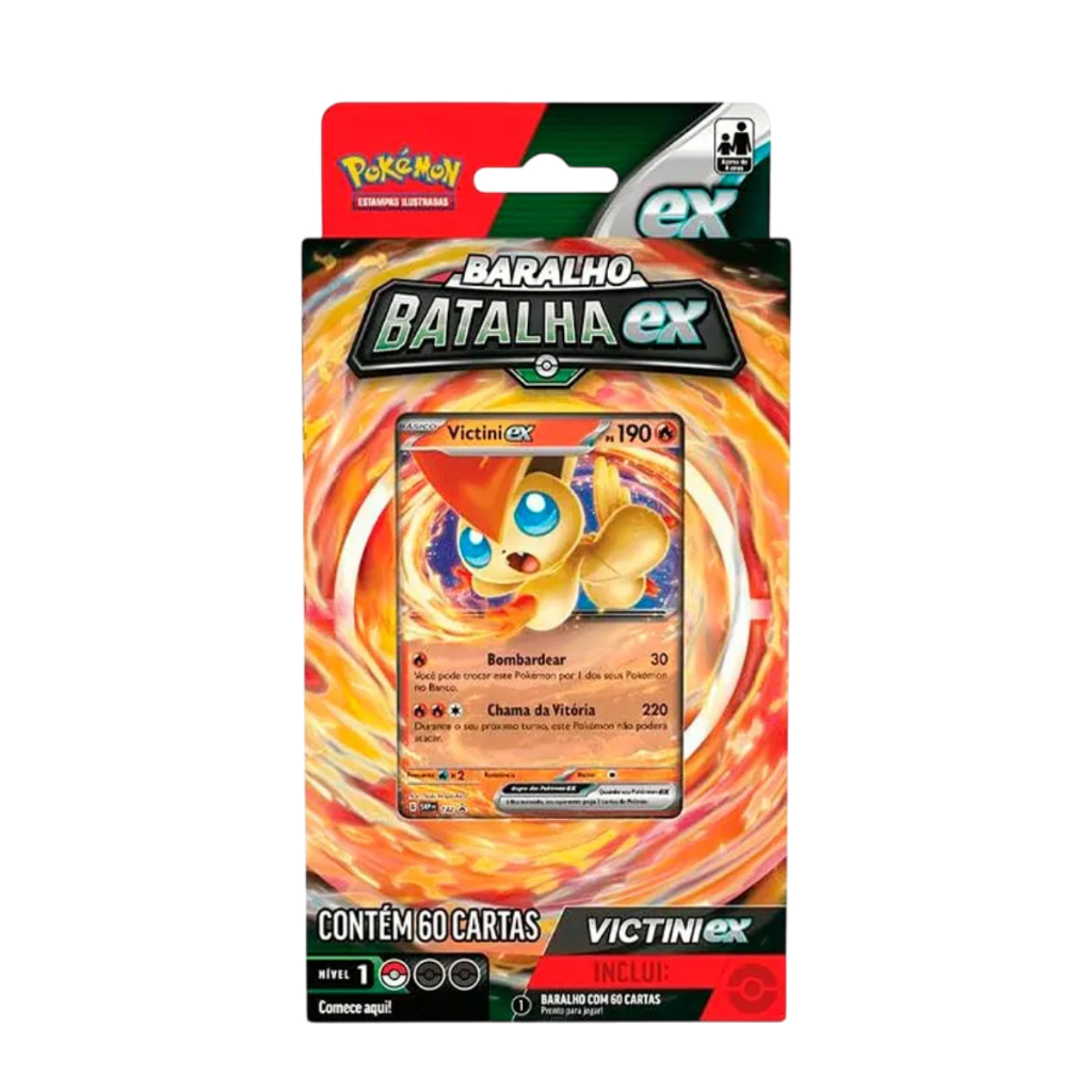 BARALHO BATALHA EX POKEMON VICTINI EX 60 CARTAS #290-41159