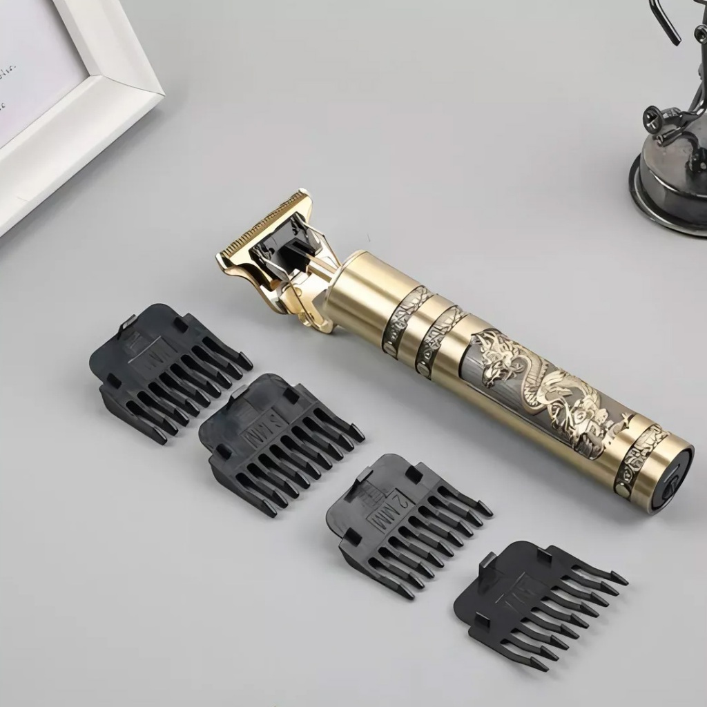 Máquina de Cortar Cabelo e Barba Profissional Sem Fio Aparador Portátil Recarregável Masculino