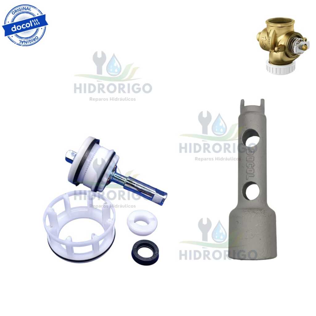 Kit Reparo Válvula De Descarga 1.1/2 Docol Original + Chave Manutenção Docol