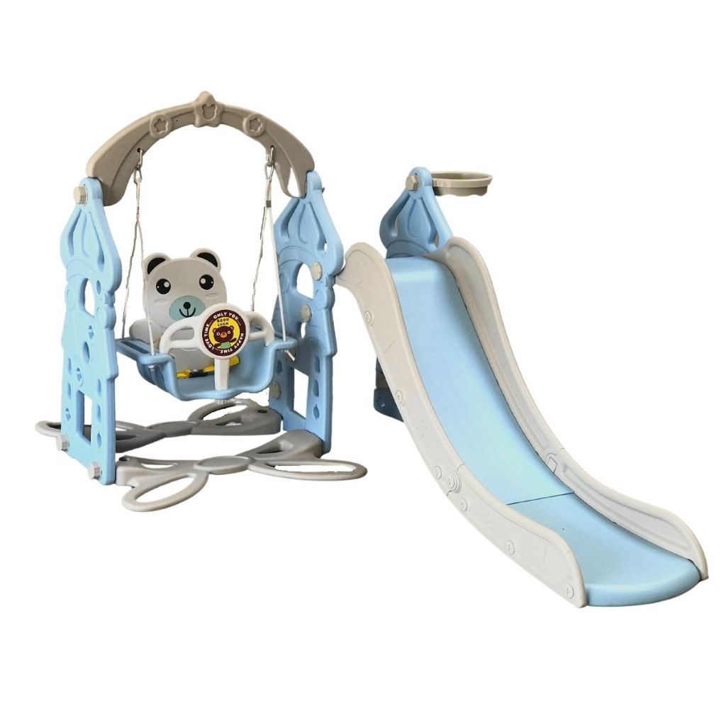 Playground Infantil 3x1 Escorregador Balanço Cesta Importway