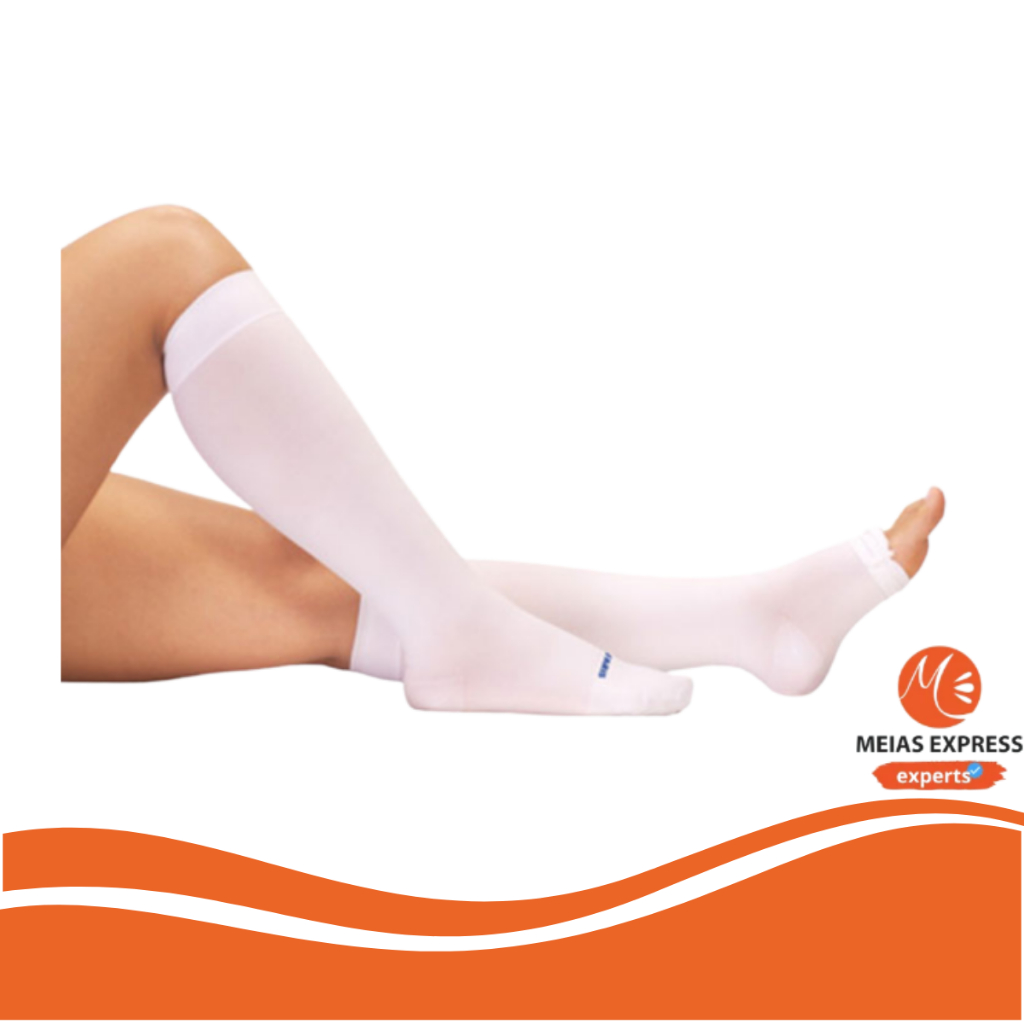 Meia Sigvaris Antitrombo, 18-23 mmHg, 3/4 Cor: Branco em Oferta na Shopee