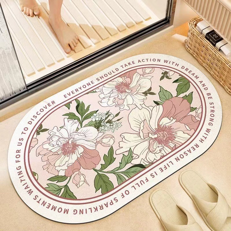 Jnlvariedades Tapete Absorvente para Banheiro Antiderrapante Modelo Diversos Moderno e Prático