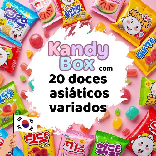Box Asiática com 20 Balas/Doces Variados Coreanos Japoneses Importados + Brinde em Oferta na Shopee