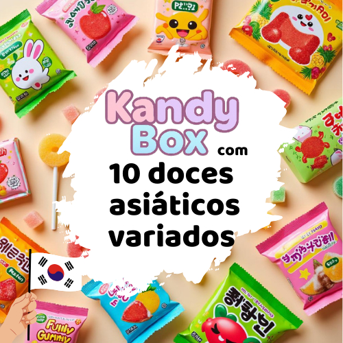 Box Asiática com 10 Balas/Doces Variados Coreanos Japoneses Importados + Brinde em Oferta na Shopee
