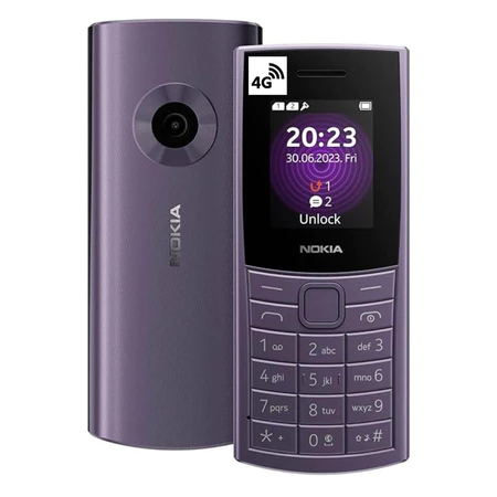 CELULAR NOKIA 110 4G DUAL RADIO FM BLUETOOTH LANTERNA ROXO IDOSO