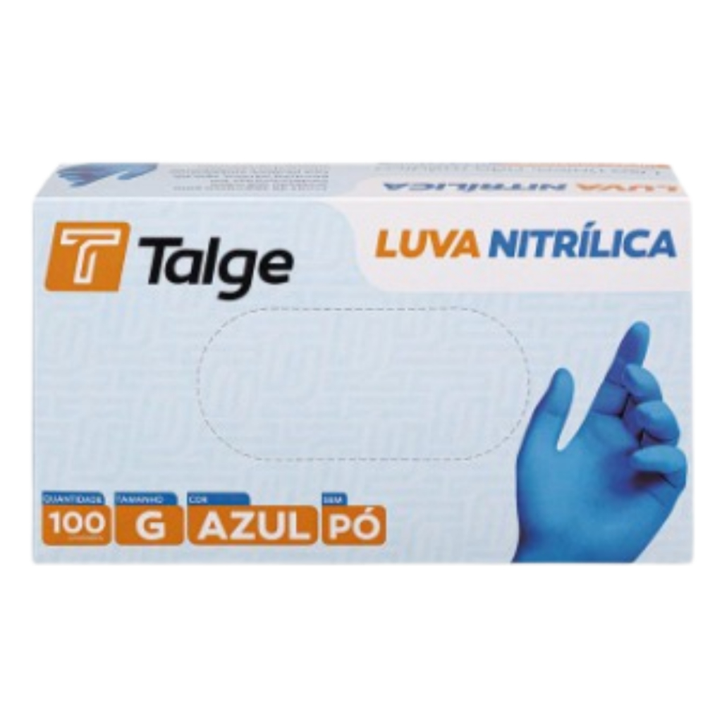 Luva Nitrílica Sem Pó Azul P M G 100 Unidades em Oferta na Shopee