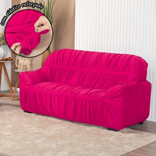 Capa De Sofá 3 Lugares Elasticada Spandex Varias Cores em Oferta na Shopee