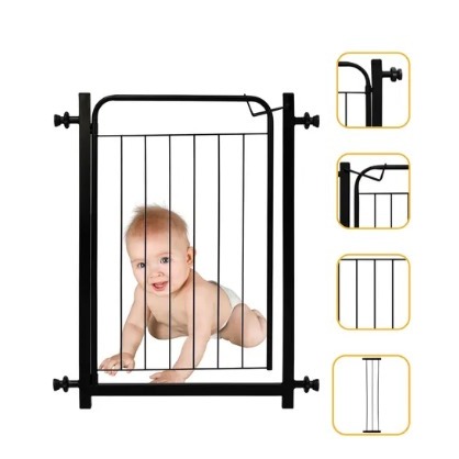 Portão Grade Proteção Criança Bebe Cão Pet De 85 Á 89cm Cor BRANCO: ACOMPANHA 1 EXTENSOR DE 15CM