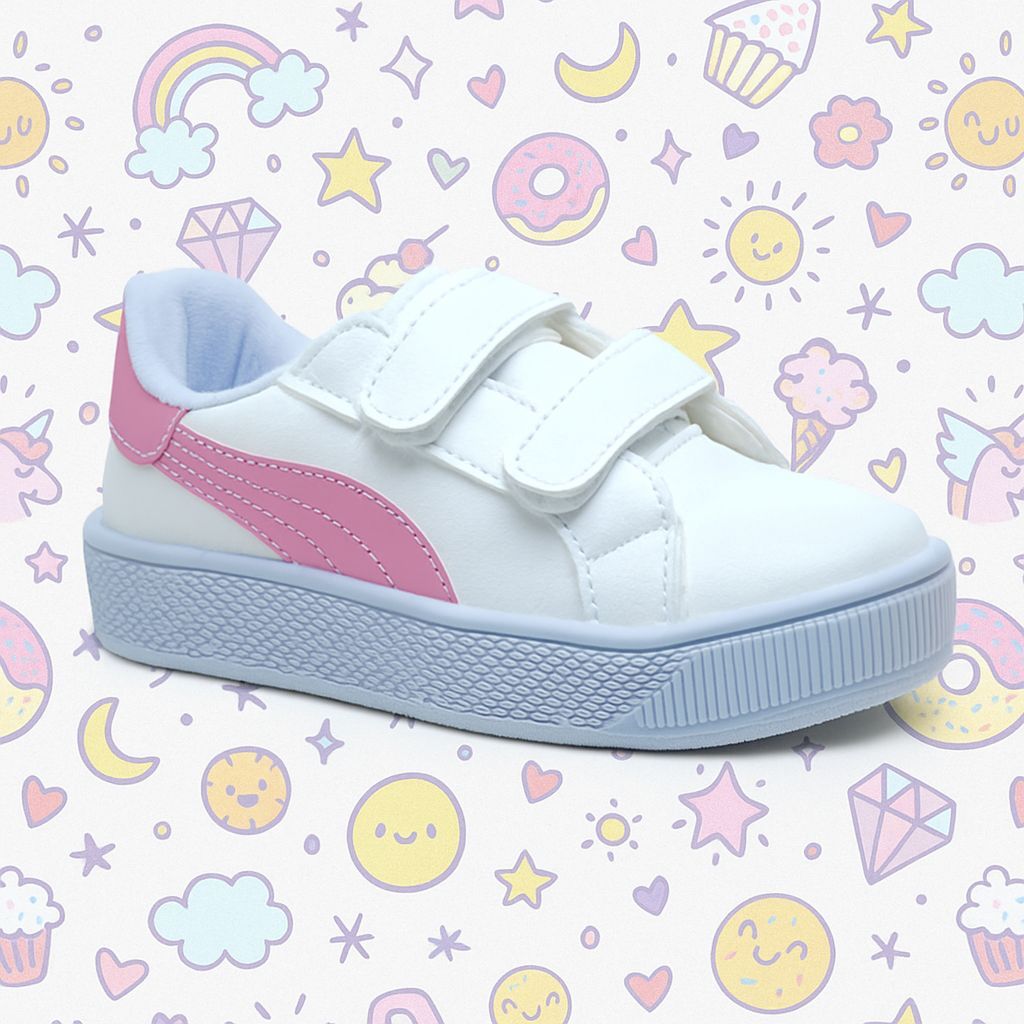 TÊNIS INFANTIL CASUAL MENINA MODA LANÇAMENTO ESCOLA VELCRO