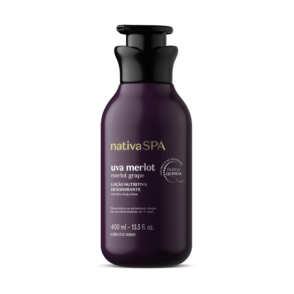 OBOTICARIO Loção Nutritiva Desodorante Nativa Spa Uva Merlot 400ml- PRODUTO ORIGINAL