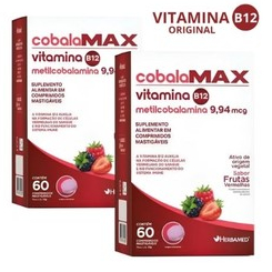 Kit com 2 Cobalamax Vitamina B12 Metilcobalamina 60 Comprimidos Mastigáveis Herbamed em Oferta na Shopee