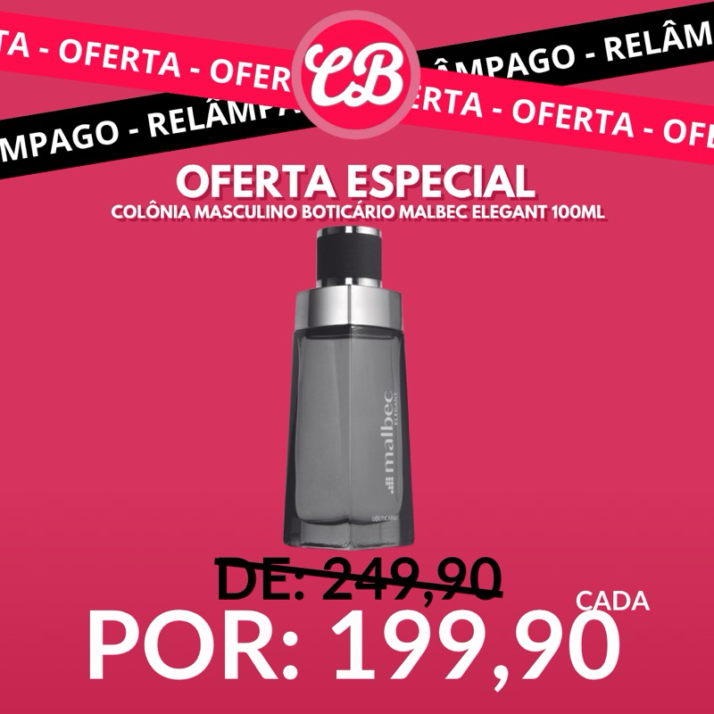 Malbec Elegant Desodorante Colônia 100ml - BOTICÁRIO