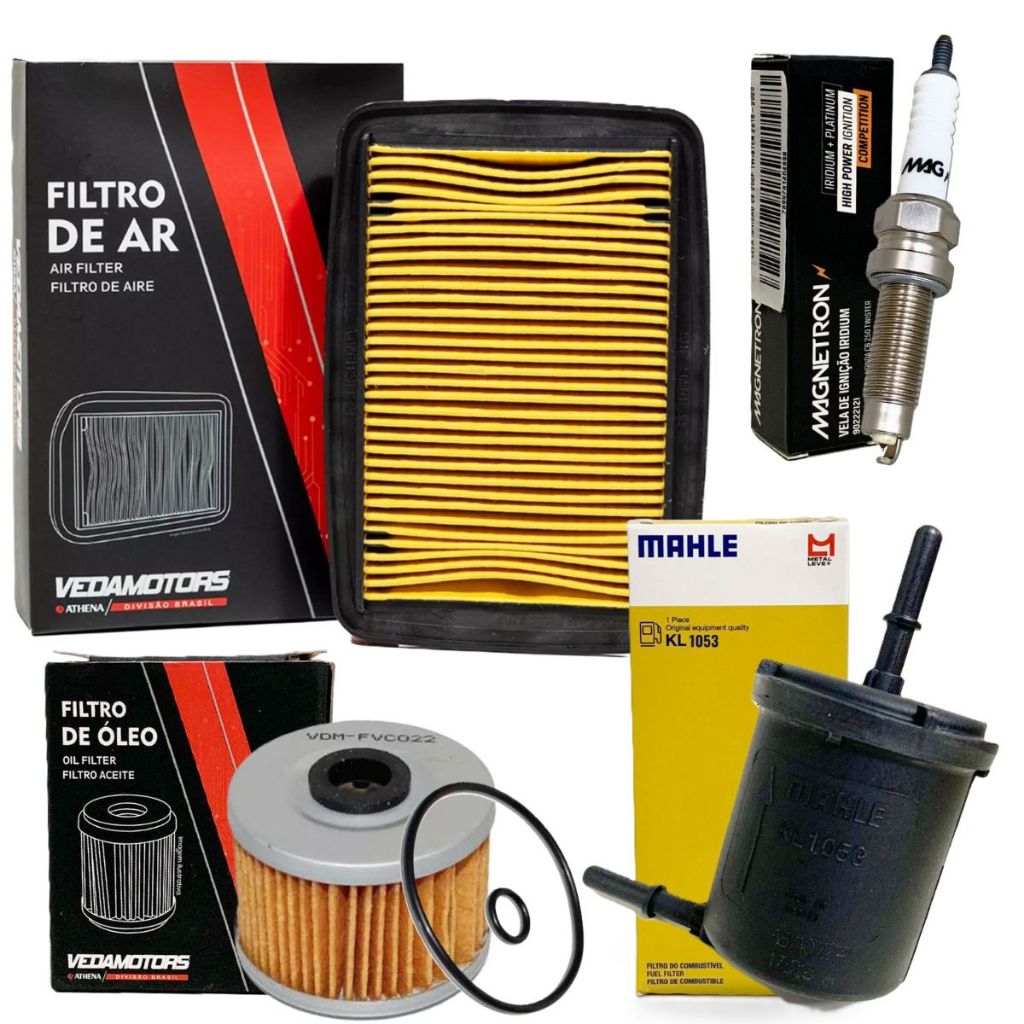 Kit de Filtros e Vela Iridium Cb 250f Twister 2016-2022 Filtro de Óleo, Ar e Combustível em Oferta na Shopee