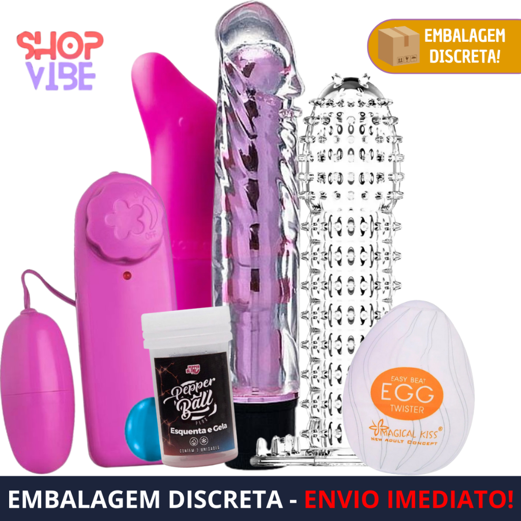 Vibrador Sex Shop Kit Capa Peniana Golfinho Ponto G Egg Masturbador Bolinha Sensual Bullet Sexy em Oferta na Shopee