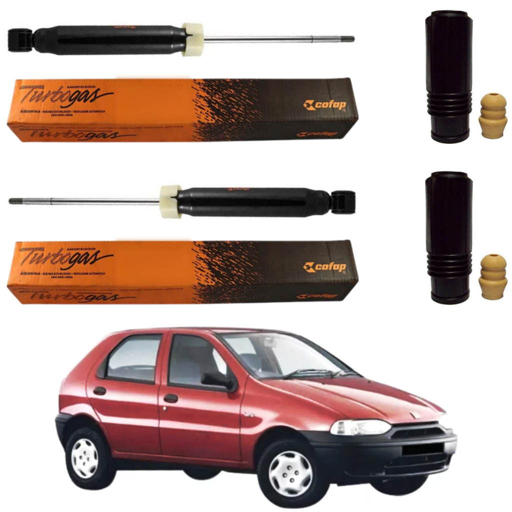 PAR AMORTECEDOR TRASEIRO PALIO YOUNG 2001 A 2003 ORIGINAL COFAP + KITS