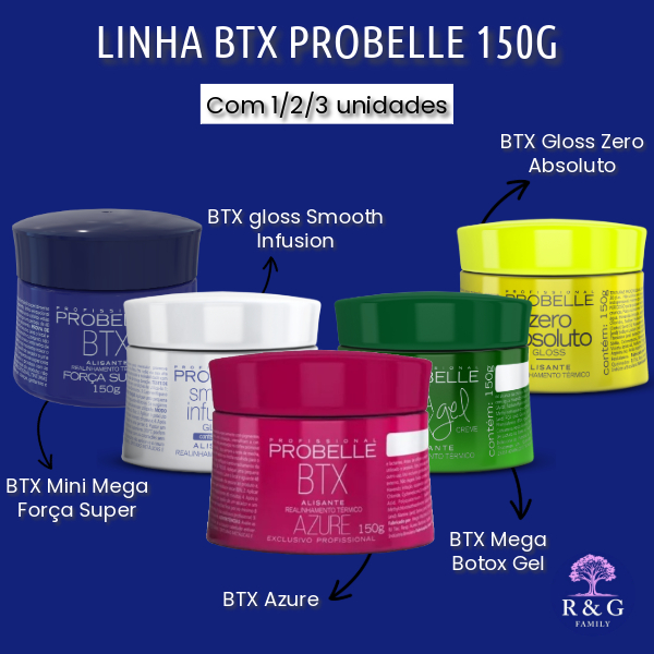 BTX LINHA PROGRESSIVA 150G PROBELLE (KIT COM 1, 2, 3) em Oferta na Shopee