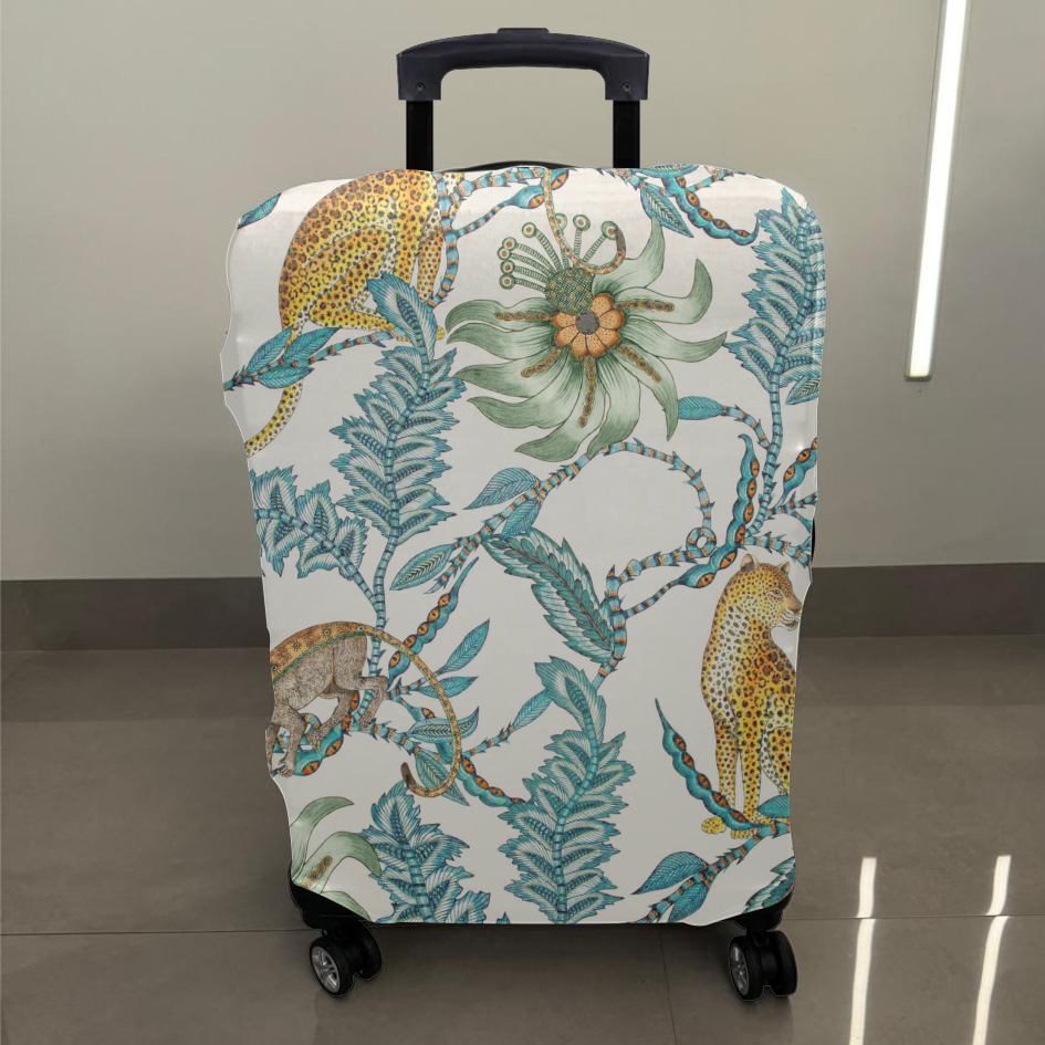 Capa Elástica Protetora De Mala Para Viagem De Floral Flores para Mala Pequena, Média e Grande