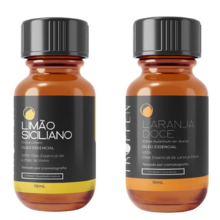 Kit 2 Óleos Essenciais Laranja e Limão Siciliano 100% Puro Aromaterapia Tropfen em Oferta na Shopee