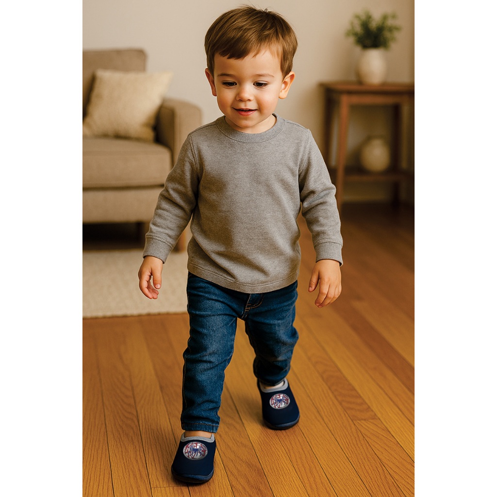 Sapatilha Infantil Antiderrapante Aranha Spider Menino Conforto Macia Meia Calce Fácil Magicc S114