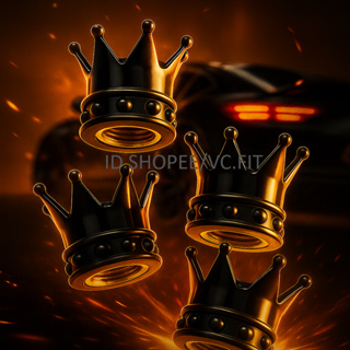 Tampa de válvula de câmara de ar formato de coroa de pneu carro moto bicicleta em Oferta na Shopee