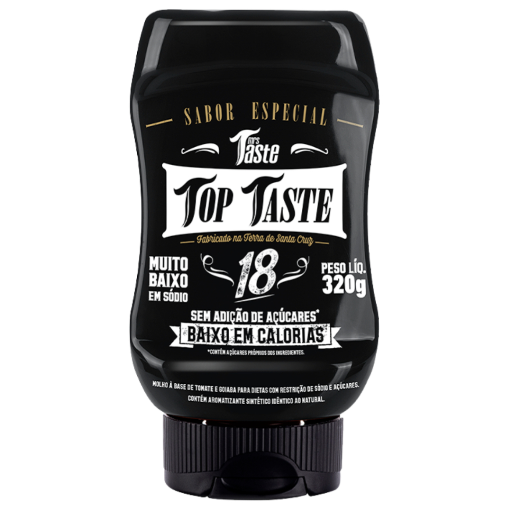 Top Taste Molho Especial Baixo em  Calorias 320g  Mrs Taste