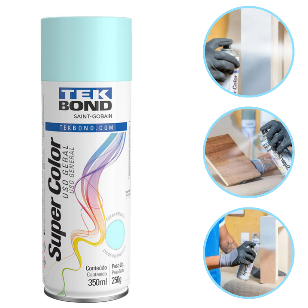 Tinta Spray Aerossol Azul Claro Uso Geral 350ml 250g Tekbond em Oferta na Shopee