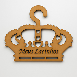 Porta Laços Cabide Organizador Coroa Enfeite Quarto Menina Suporte Decoração MDF cru em Oferta na Shopee