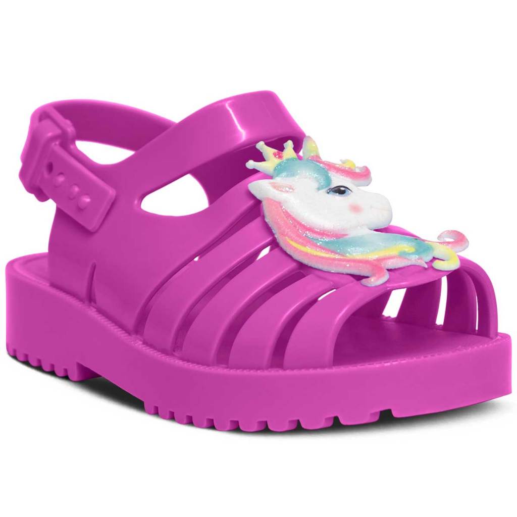 Sandália Rasteira Unicórnio Nº 19 Ao 26 Infantil Menina 12.69