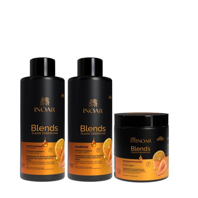 Inoar Blends Duo 800ml Creme de Pentear 500g em Oferta na Shopee