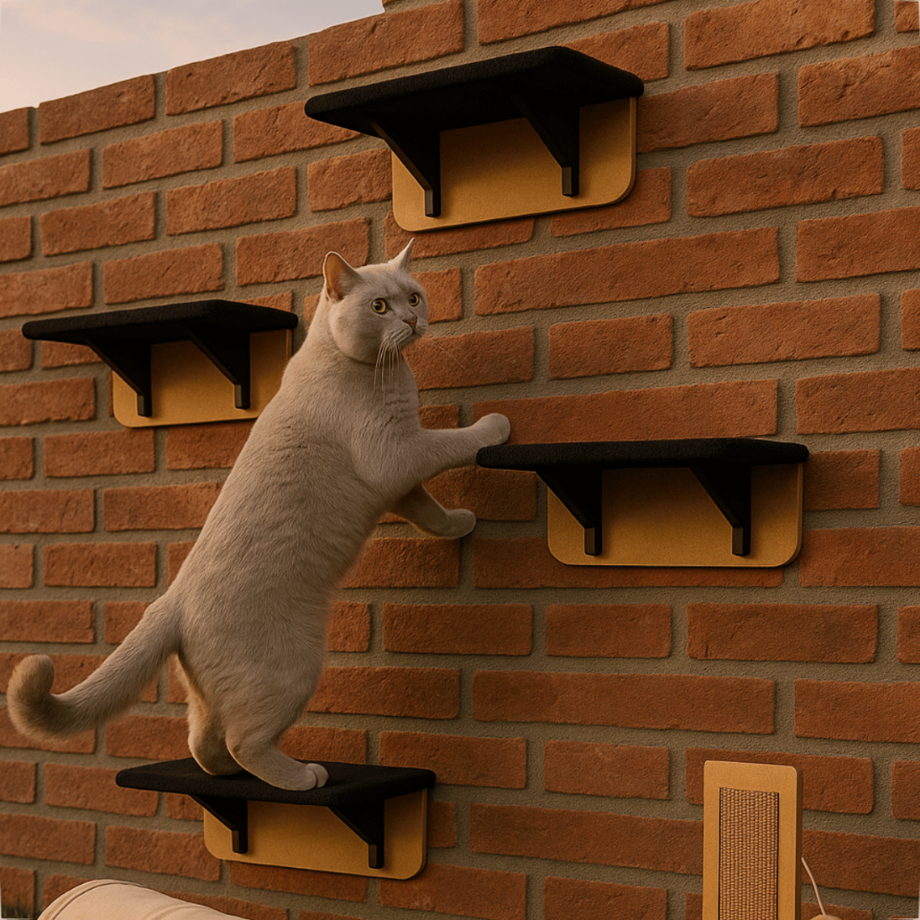 Kit 4 Prateleiras Diversão Para Gatinhos Com Carpete Antiderrapante em Oferta na Shopee