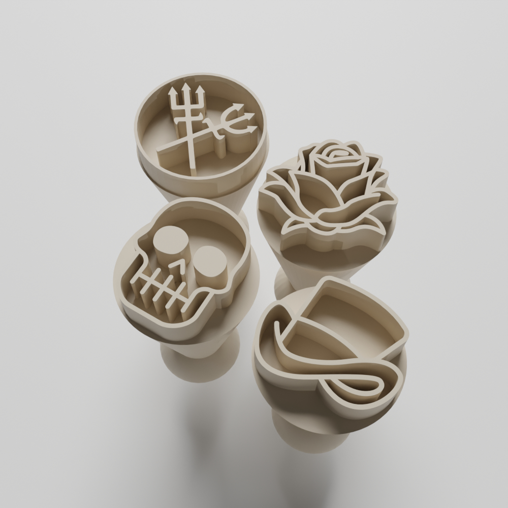 Kit com 4 Carimbos para docinhos/brigadeiro - Orixás 4 em Oferta na Shopee