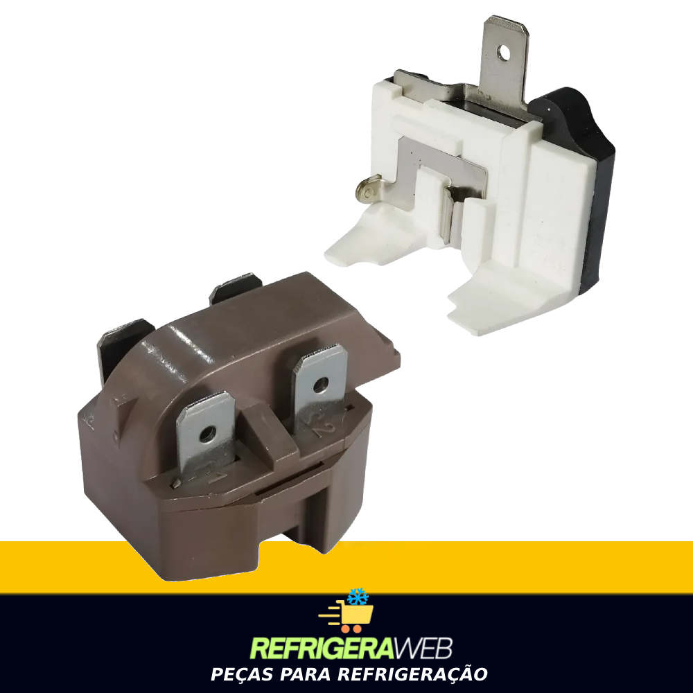 Relé Ptc E Protetor Térmico Universal Geladeira Freezer Frigobar Expositor Bebedouro 1/4 1/5 1/6 1/8 1/10 1/12 127v