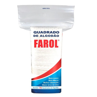 Algodão Quadrado 70UN Farol Hidrófilo em Oferta na Shopee