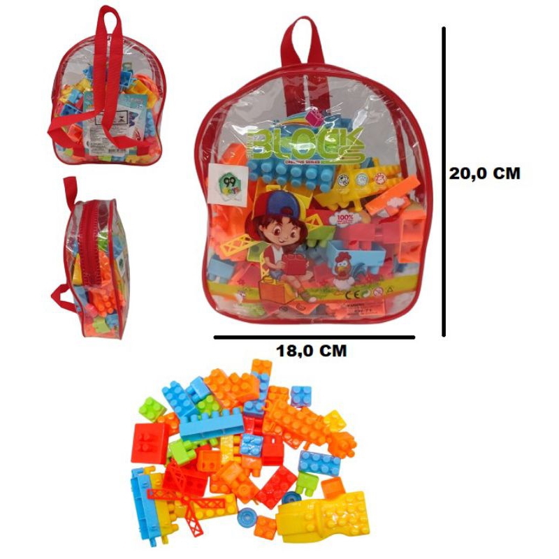Blocos de Montar Infantil Educativo 30 60 ou 98 Peças Coloridas Kit de Construção Criativo