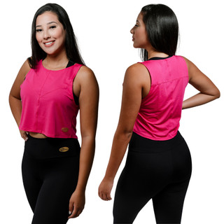 Cropped Regata Nadador Feminino Beach Tennis Dry Fit Academia Blusa Treino Corrida