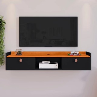 Rack Suspenso Sala Tv 1.20cm Home Decoração Sala Quarto nicho 1 Porta Painel para tv Aparador de tv
