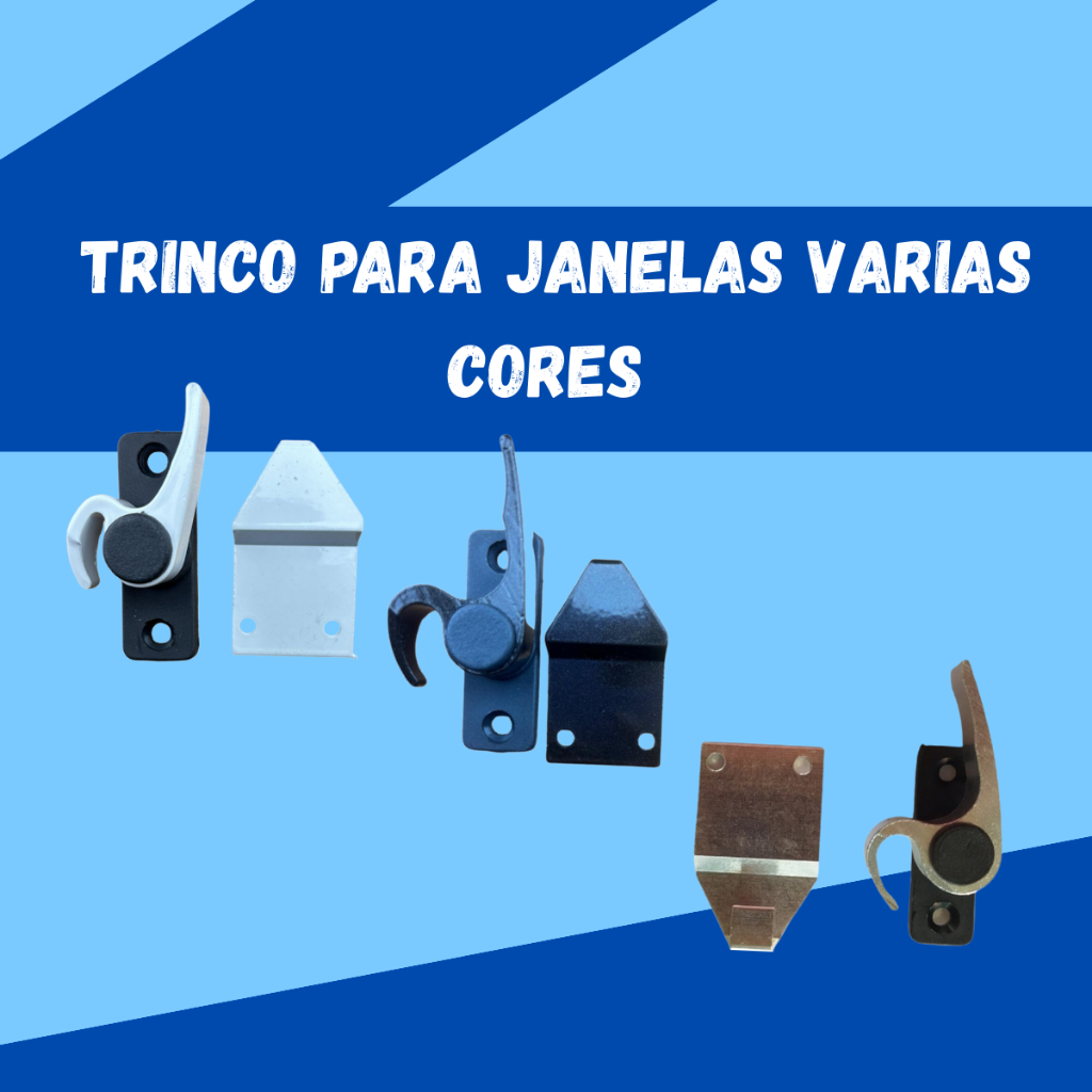Trinco Fecho Porta correr Balcao Japones Meia Lua Janela Aluminio 1pç chapinha / contra fecho duravel
