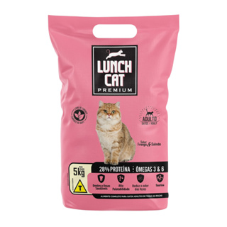 Ração para Gato Adulto Lunch Cat Premium Natural Frango e Salmão 26% Proteína – 5kg em Oferta na Shopee