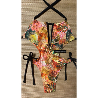 Maiô de banho Fio Dental com busto decotado BM BEACH em Oferta na Shopee