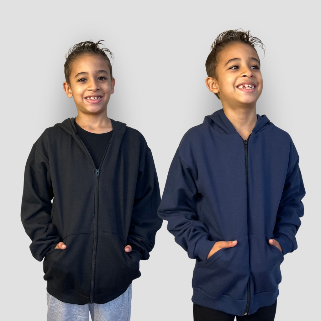 Kit 2 Jaqueta Moletom Juvenil Menino Algodão Casaco Blusa Moleton Flanelada Inverno em Oferta na Shopee