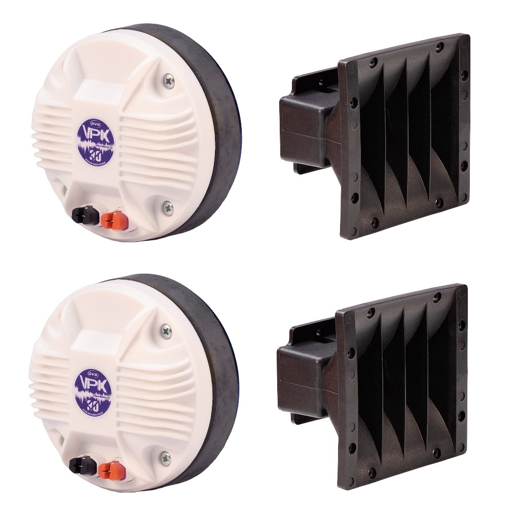 2 Driver QVS 30vpk Ti 120 Rms + 2 Guia De Onda 1625 Som Profissional Acessórios Qualidade Alta