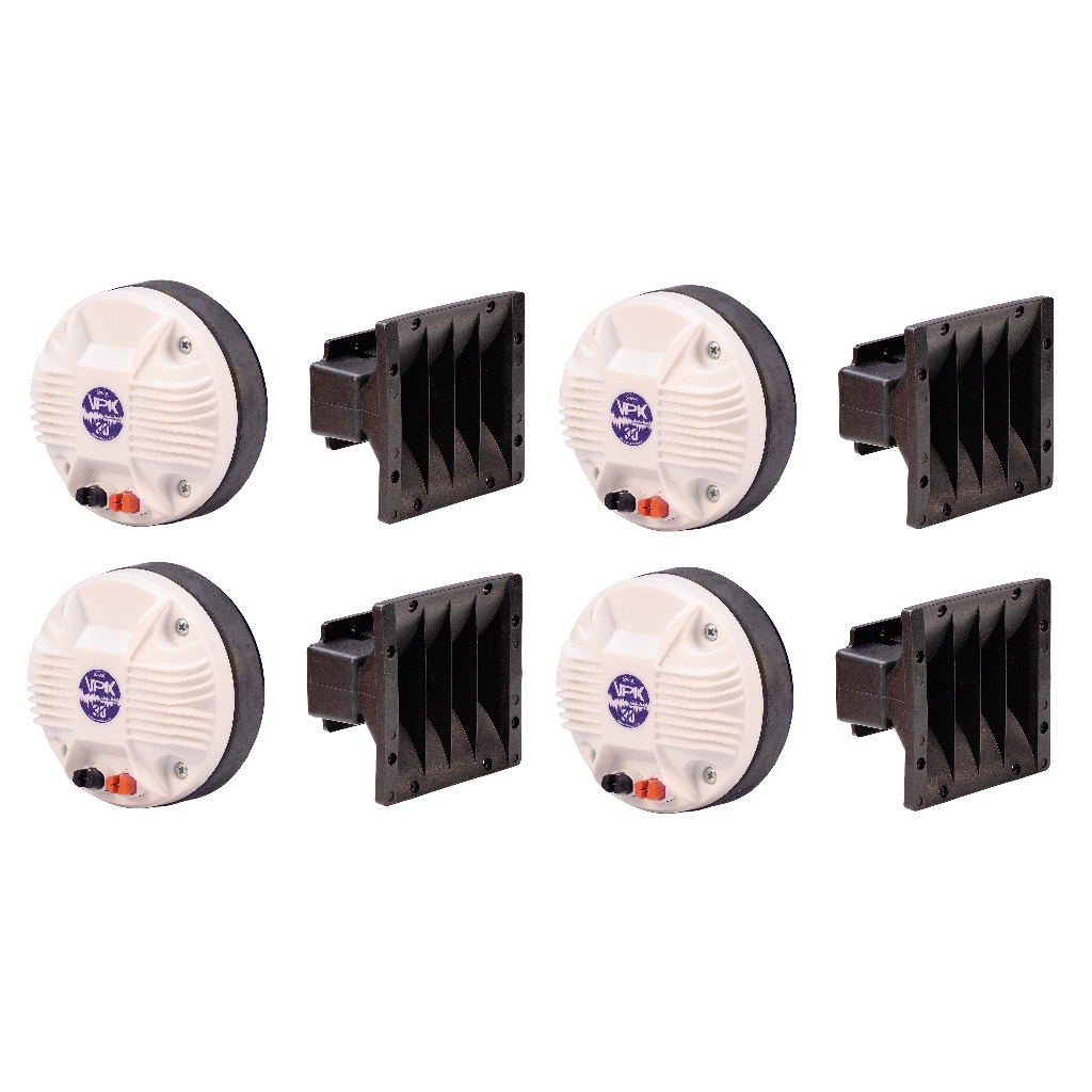 4 Driver QVS 30vpk Ti 120 Rms + 4 Guia De Onda 1625 Som Profissional Acessórios Qualidade Alta Original