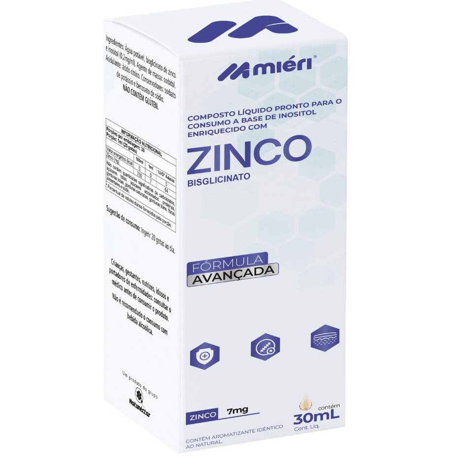 Zinco Bisciglinato Gotas 30ml Formula Avançada - Mieri em Oferta na Shopee